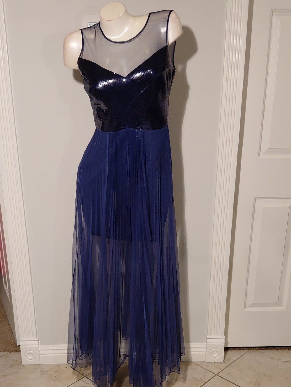 Elegant BCBGMaxAzria Blue Gown